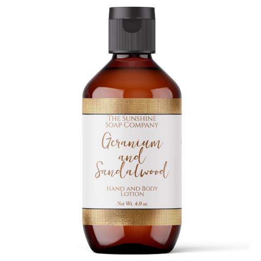 Cosmetica Fles of Jar Label - Gold Folie Border