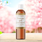 Cosmetica Fles of Jar Label - Gold Folie Border