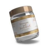 Cosmetica Fles of Jar Label - Gold Folie Border