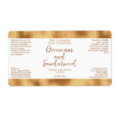 Cosmetica Fles of Jar Label - Gold Folie Border (Voorkant)