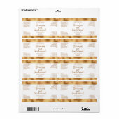 Cosmetica Fles of Jar Label - Gold Folie Border (Full Sheet)