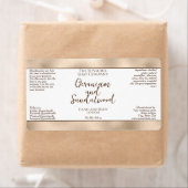 Cosmetica Fles of Jar Label - Pearl Folie Border (Insitu)