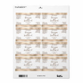 Cosmetica Fles of Jar Label - Pearl Folie Border (Full Sheet)