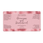 Cosmetica Flesje of potje label - Roze Folie rand (Voorkant)