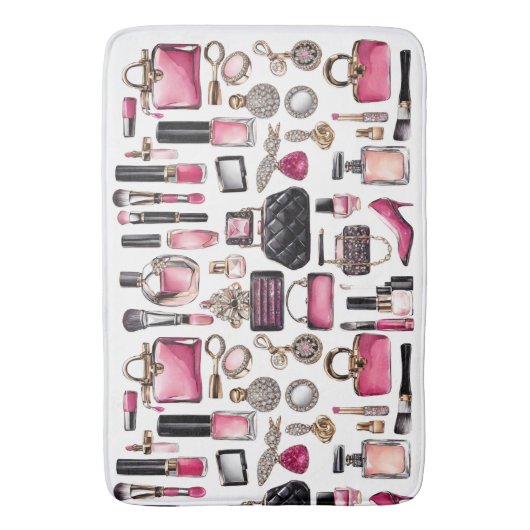 Cosmetica make-up borstels nagellak badmat (Voorkant Verticaal)