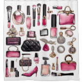 Cosmetica make-up borstels nagellak douchegordijn (Voorkant)