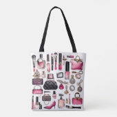 Cosmetica make-up borstels nagellak lipstick tote bag (Achterkant)