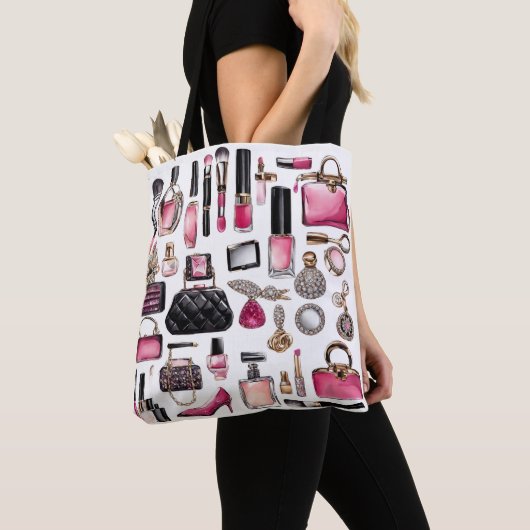 Cosmetica make-up borstels nagellak lipstick tote bag (Dichtbij)