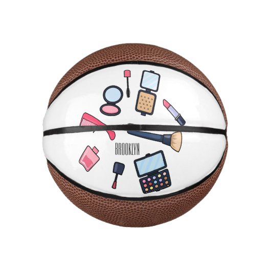 Cosmetica/make-up cartoon illustratie basketbal (Voorkant)