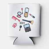 Cosmetica/make-up cartoon illustratie blikjeskoeler (Voorkant)