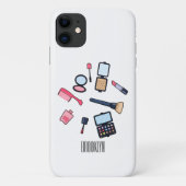 Cosmetica/make-up cartoon illustratie Case-Mate iPhone case (Achterkant)