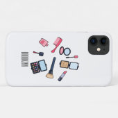 Cosmetica/make-up cartoon illustratie Case-Mate iPhone case (Achterkant (horizontaal))