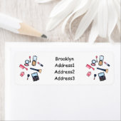 Cosmetica/make-up cartoon illustratie etiket (Insitu)