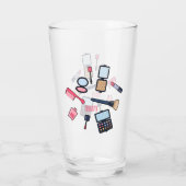 Cosmetica/make-up cartoon illustratie glas (Achterkant)