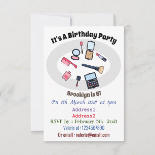 Cosmetica/make-up cartoon illustratie kaart