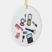 Cosmetica/make-up cartoon illustratie keramisch ornament (Rechts)