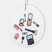 Cosmetica/make-up cartoon illustratie keramisch ornament (Links)