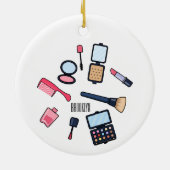 Cosmetica/make-up cartoon illustratie keramisch ornament (Achterkant)