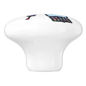 Cosmetica/make-up cartoon illustratie keramische knop (Zijkant)