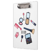 Cosmetica/make-up cartoon illustratie klembord (Links)