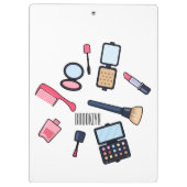 Cosmetica/make-up cartoon illustratie klembord (Achterkant)