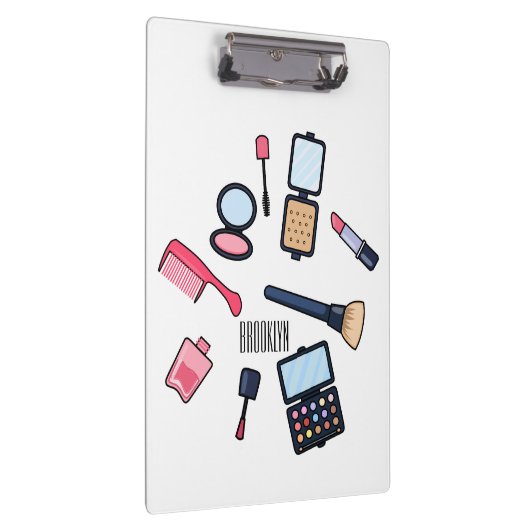 Cosmetica/make-up cartoon illustratie klembord (Rechts)