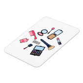 Cosmetica/make-up cartoon illustratie magneet (Linkerzijde)