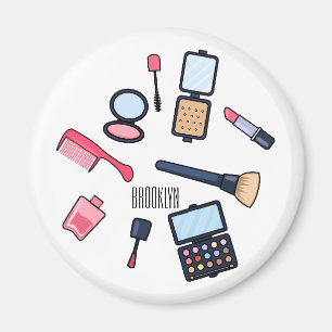 Cosmetica/make-up cartoon illustratie magneet
