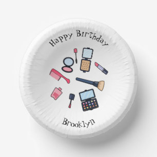 Cosmetica/make-up cartoon illustratie papieren kommen