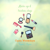 Cosmetica/make-up cartoon illustratie raamsticker (Vel 3)