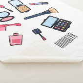 Cosmetica/make-up cartoon illustratie sherpa deken (3/4)