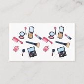 Cosmetica/make-up cartoon illustratie visitekaartje (Achterkant)