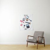 Cosmetica/make-up cartoon illustratie wandkleed (In situ)