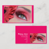 cosmetica make - up kunstenaar perzikbloem visitekaartje (Voorkant / Achterkant)