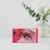 cosmetica make - up kunstenaar perzikbloem visitekaartje (Staand voorkant)