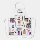 Cosmetica make-up naam Waterverf gepersonaliseerd Schort (Voorkant)