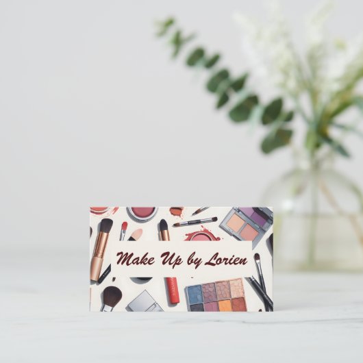 Cosmetica make-up schoonheidsspecialiste visitekaartje (Staand voorkant)