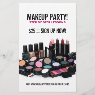 Cosmetica of Makeup Party Flyer