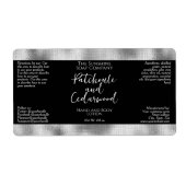 Cosmetica of zeep Verpakkingsetiket - Zwart + Zilv Etiket (Voorkant)