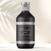 Cosmetica of zeep Verpakkingsetiket - Zwart + Zilv Etiket