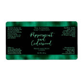 Cosmetica of zeep verpakkingslabel - zwart + groen etiket (Voorkant)