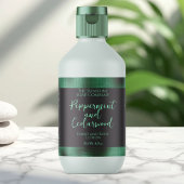 Cosmetica of zeep verpakkingslabel - zwart + groen etiket