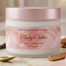 Cosmetica Pot Etiket Delicaat Roze & Goud