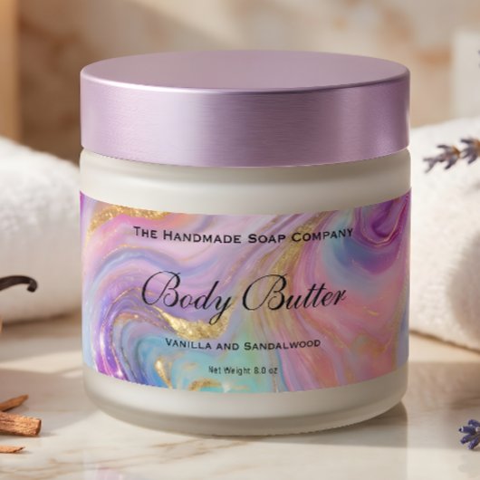 Cosmetica Pot Etiket Holografisch Goud