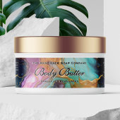 Cosmetica Pot Label - Teal, Blauw, Magenta en Goud