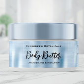 Cosmetica potje label - geborsteld baby blauw Foli
