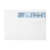 Cosmetica potje label - geborsteld baby blauw Foli (Achterkant)