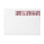 Cosmetica potje label - geborsteld roze Folie (Achterkant)