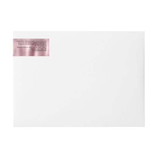 Cosmetica potje label - geborsteld roze Folie (Voorkant)