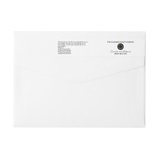 Cosmetica Potlabel - Wit met logo (Achterkant)